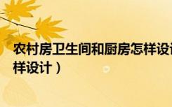 农村房卫生间和厨房怎样设计图片（农村房卫生间和厨房怎样设计）