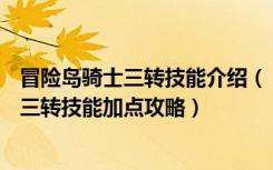 冒险岛骑士三转技能介绍（《冒险岛online》冒险岛魂骑士三转技能加点攻略）