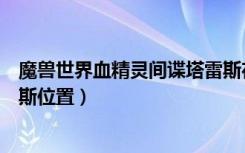 魔兽世界血精灵间谍塔雷斯在哪（魔兽世界血精灵间谍塔雷斯位置）