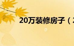 20万装修房子（20万装修怎么样）