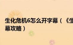 生化危机6怎么开字幕（《生化危机》生化危机6怎么跳出字幕攻略）