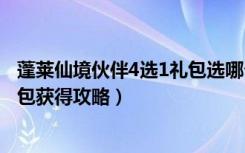 蓬莱仙境伙伴4选1礼包选哪个好（《新蓬莱》新蓬莱新手礼包获得攻略）