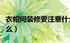 衣帽间装修要注意什么（衣帽间装修要注意什么）