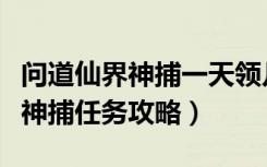 问道仙界神捕一天领几次（《问道》问道仙界神捕任务攻略）