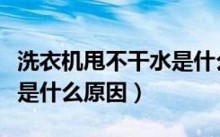 洗衣机甩不干水是什么原因（洗衣机甩不干水是什么原因）