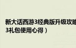 新大话西游3经典版升级攻略（《新大话西游3》新大话西游3礼包使用心得）