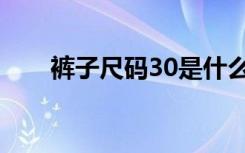 裤子尺码30是什么码（裤子尺码30）