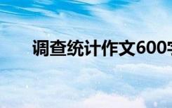 调查统计作文600字初中（调查统计）