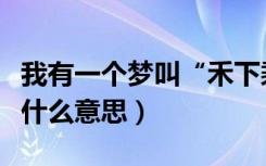 我有一个梦叫“禾下乘凉梦”（禾下乘凉梦是什么意思）