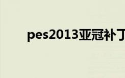 pes2013亚冠补丁（pes2013亚冠）