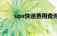 ups快递费用查询（ups快递招聘）