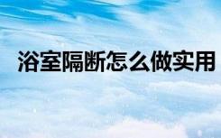 浴室隔断怎么做实用（浴室隔断怎么安装）