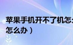 苹果手机开不了机怎么办（苹果手机开不了机怎么办）