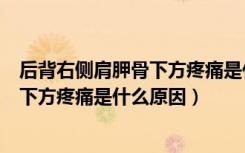 后背右侧肩胛骨下方疼痛是什么原因分析（后背右侧肩胛骨下方疼痛是什么原因）