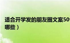 适合开学发的朋友圈文案50句（适合开学发的朋友圈文案有哪些）