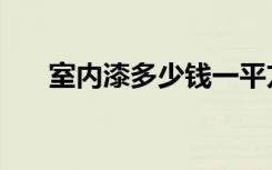 室内漆多少钱一平方（室内漆怎么选）