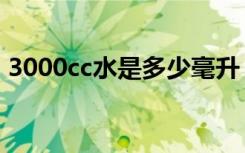 3000cc水是多少毫升（3000cc水是多少斤）