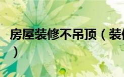 房屋装修不吊顶（装修屋顶不吊顶要怎么处理）