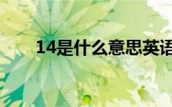 14是什么意思英语（14是什么意思）