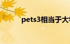 pets3相当于大学几级（pets3）