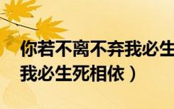 你若不离不弃我必生死相依（你若不离不弃 我必生死相依）