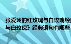 张爱玲的红玫瑰与白玫瑰经典语句分享（张爱玲的《红玫瑰与白玫瑰》经典语句有哪些）