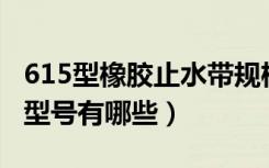 615型橡胶止水带规格（橡胶止水带的规格及型号有哪些）