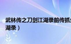 武林传之刀剑江湖录前传抓鱼任务怎么过（武林传之刀剑江湖录）