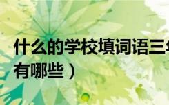 什么的学校填词语三年级（什么的学校填词语有哪些）