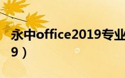 永中office2019专业版功能（永中office2009）