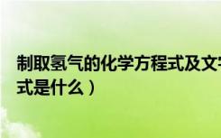 制取氢气的化学方程式及文字表达式（制取氢气的化学方程式是什么）