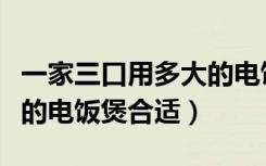 一家三口用多大的电饭煲好（一家三口用多大的电饭煲合适）