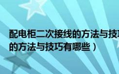 配电柜二次接线的方法与技巧有哪些图片（配电柜二次接线的方法与技巧有哪些）