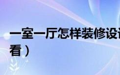 一室一厅怎样装修设计（一室一厅怎样装修好看）