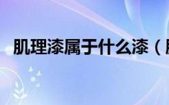 肌理漆属于什么漆（肌理漆属于什么涂料）