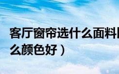 客厅窗帘选什么面料比较大气（客厅窗帘选什么颜色好）