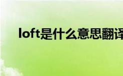 loft是什么意思翻译（loft是什么意思）