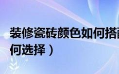 装修瓷砖颜色如何搭配图片（装修瓷砖颜色如何选择）