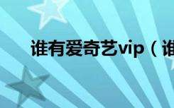 谁有爱奇艺vip（谁有爱奇艺vip会员）