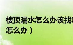 楼顶漏水怎么办该找哪个部门投诉（楼顶漏水怎么办）