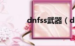 dnfss武器（dnfss武器大全）