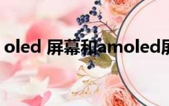 oled 屏幕和amoled屏幕哪个好（oled tft）