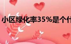 小区绿化率35%是个什么程度（小区绿化率）