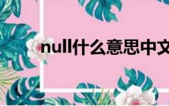 null什么意思中文（null什么意思）