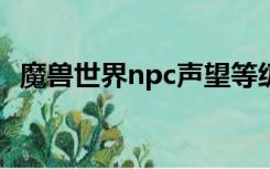 魔兽世界npc声望等级（wow神谕者声望）