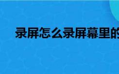 录屏怎么录屏幕里的声音（录屏怎么录）