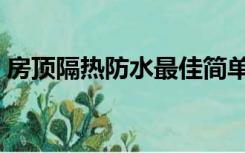 房顶隔热防水最佳简单有效方法（房顶隔热）