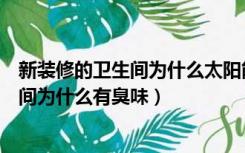 新装修的卫生间为什么太阳能放不下来热水（新装修的卫生间为什么有臭味）