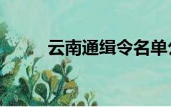 云南通缉令名单公布（云南通票）