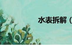 水表拆解（水表结构）